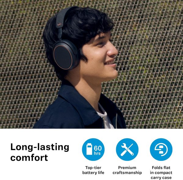 Sennheiser Consumer Audio Momentum 4 Wireless Headphones - Bluetooth Headset for Crystal-Clear Calls with Adaptive Noise Cancellation, 60h Battery Life, Lightweight Folding Design (Black/Copper) - Image 4