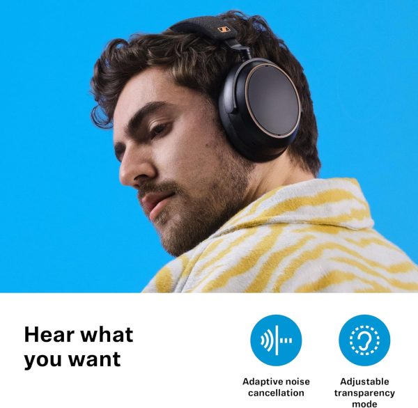 Sennheiser Consumer Audio Momentum 4 Wireless Headphones - Bluetooth Headset for Crystal-Clear Calls with Adaptive Noise Cancellation, 60h Battery Life, Lightweight Folding Design (Black/Copper) - Image 5