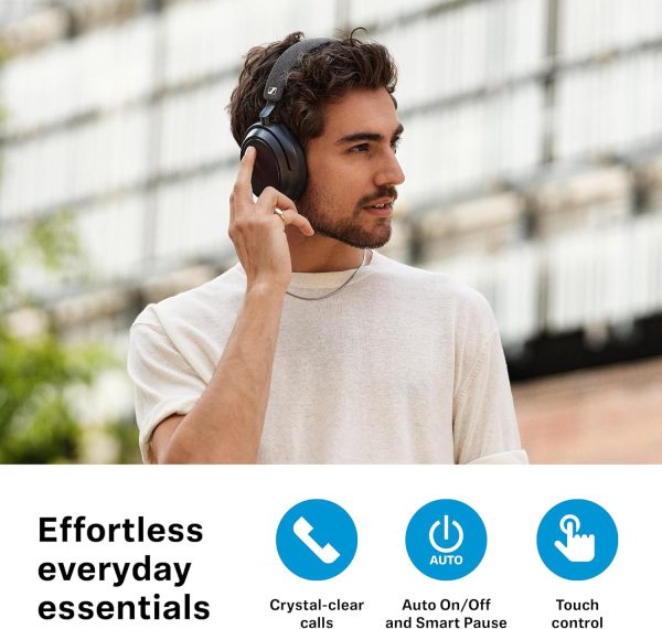 Sennheiser Consumer Audio Momentum 4 Wireless Headphones - Bluetooth Headset for Crystal-Clear Calls with Adaptive Noise Cancellation, 60h Battery Life, Lightweight Folding Design (Black/Copper) - Image 7